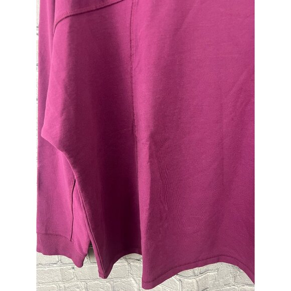 J. Jill FIT French Terry Pullover Top Burgundy Plum Womens Size 2X NWT - Picture 4 of 7